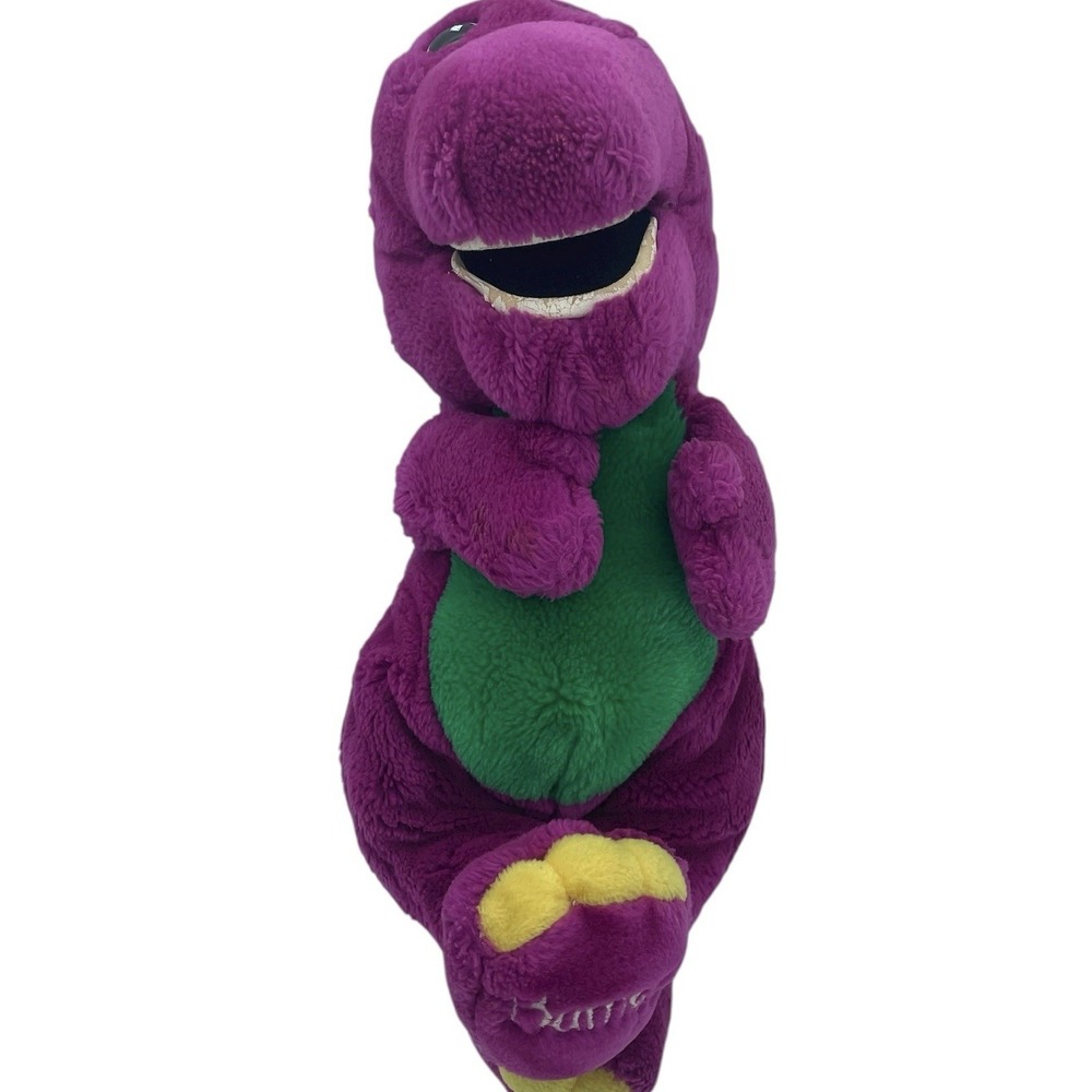 Vintage 1992 Barney The Dinosaur Plush 14" Lyons Group Purple Stuffed Animal Toy